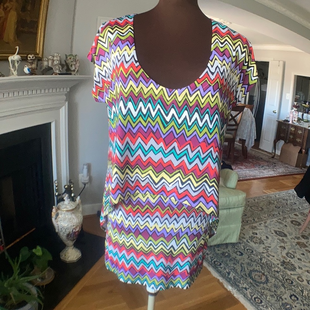 One of a kind. T-Bags 3 in 1 chevron minidress/tunic/top